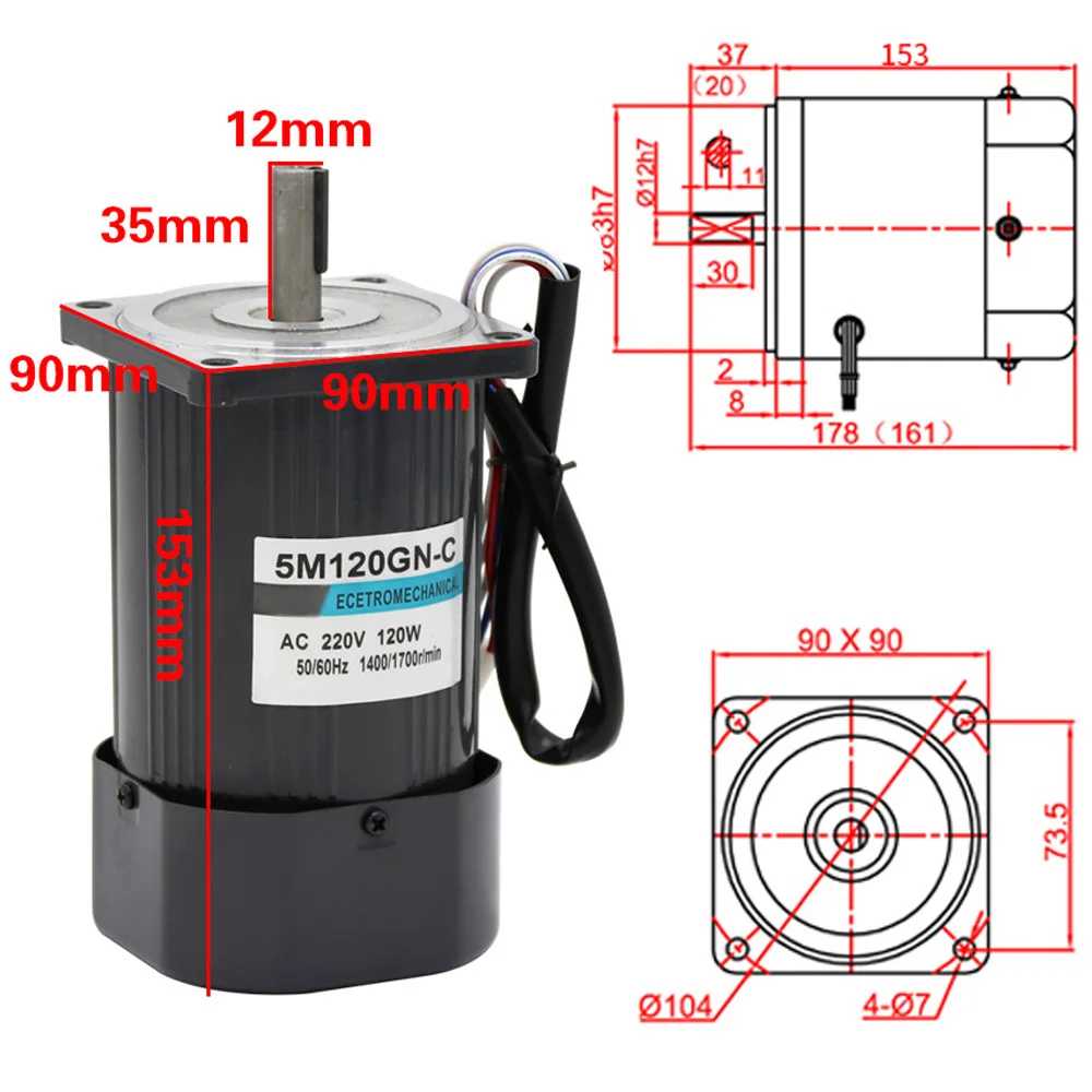 220V AC Motor 40W Single Phase High Speed 1400rpm 2800rpm Electric Motor  Speed Controller Reversed For High-End Smart Devices