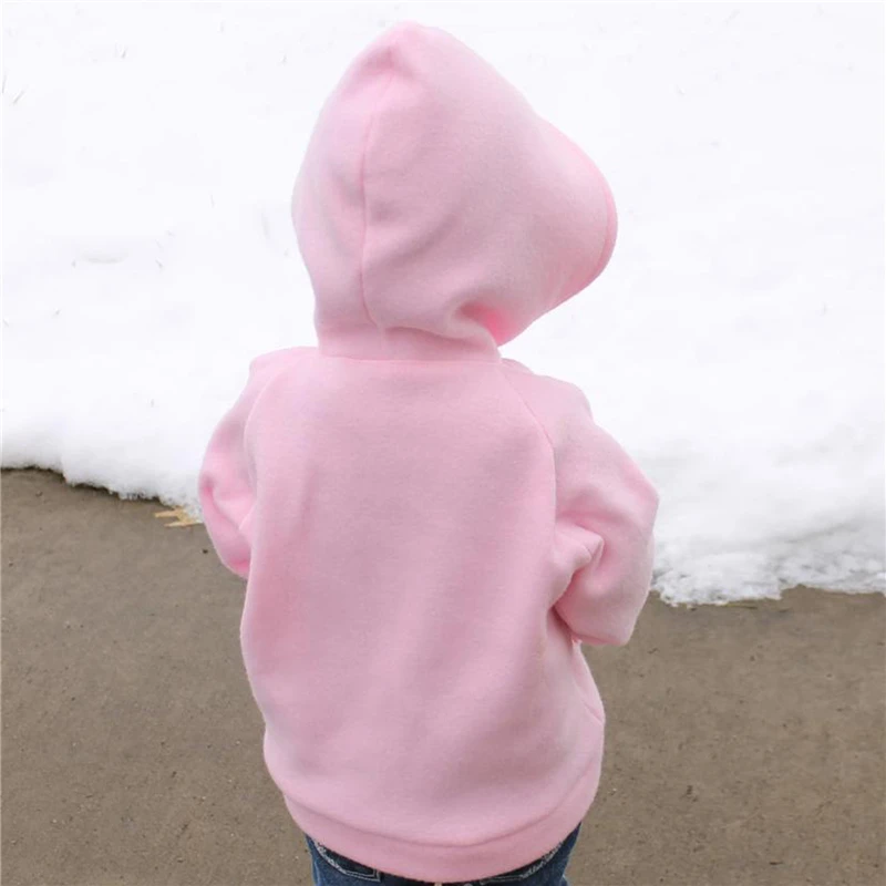 Hooded Sweatshirts Zipper Long-Sleeve Kangaroo Pocket Solid Color 0-6 Years Kids Boys Girls Outdoor Casual Coat Sportswear kids sweatshirt