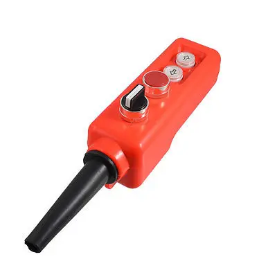 

3-position Selector Momentary Up Down Red Flat Hoist Crane Push Button Switch