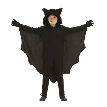

Child Fleece Bat Costume Boys Girls Dress Up Attached Hood And Wings Kids Bats Cosplay Christmas Costumes For Boys Full Set