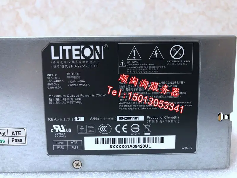 Для нового цвета DELL C2100 блок питания F3R29 750 Вт блок питания PS-2751-5Q месте