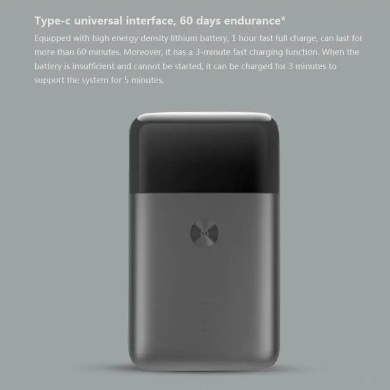 Xiaomi Mijia электрическая бритва 2 лезвия бритва USB перезаряжаемая умная мини моющееся бритье триммер для бороды мужские дорожные