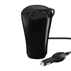 Inversor de coche de 150W, 12V / 24V a 110V/220V, adaptador inversor de fuente de alimentación de encendedor de cigarrillos de 220V, Cargador USB Dual de 2.4A