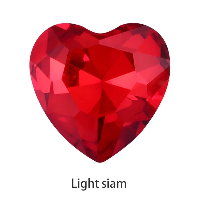 Heart Colorful Pointback Glass Rhinestone K9 Glass Crystal stone for Craft Strass Dress Clothes decoration Jewelry Beads crystal - Цвет: n