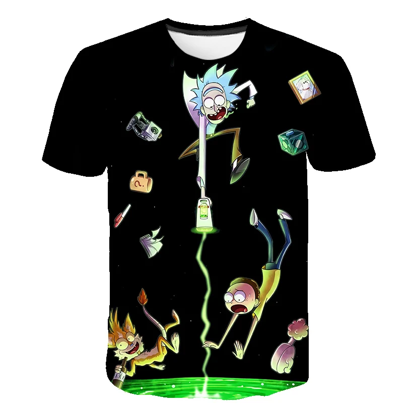 summer Fashion kids t-shirt Cartoon Rick and Morty 3d Print boys/girls tshirt Hip hop Tee shirts plus size t-shirt