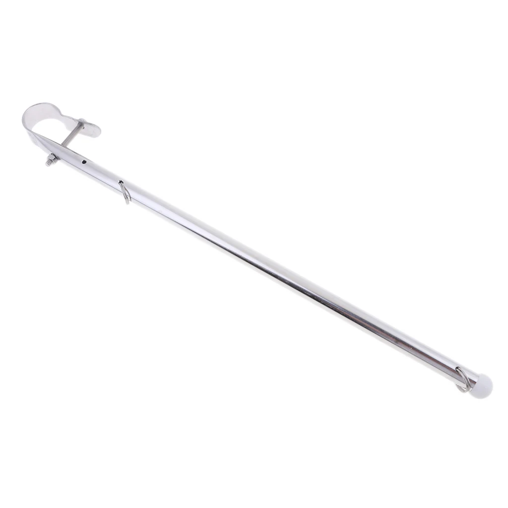 390mm Stainless Steel Rail Mount Flag Staff Pole - Boat Yacht Sailing Hardware