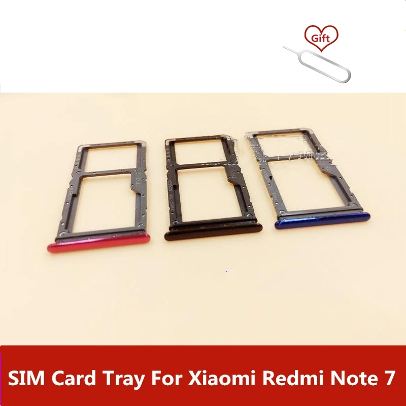 Для Xiaomi Redmi Note 7 держатель лотка для sim-карты адаптер для Xiaomi Redmi Note 7 Слот для sim-карты Держатель Замена Ремонт запасных частей