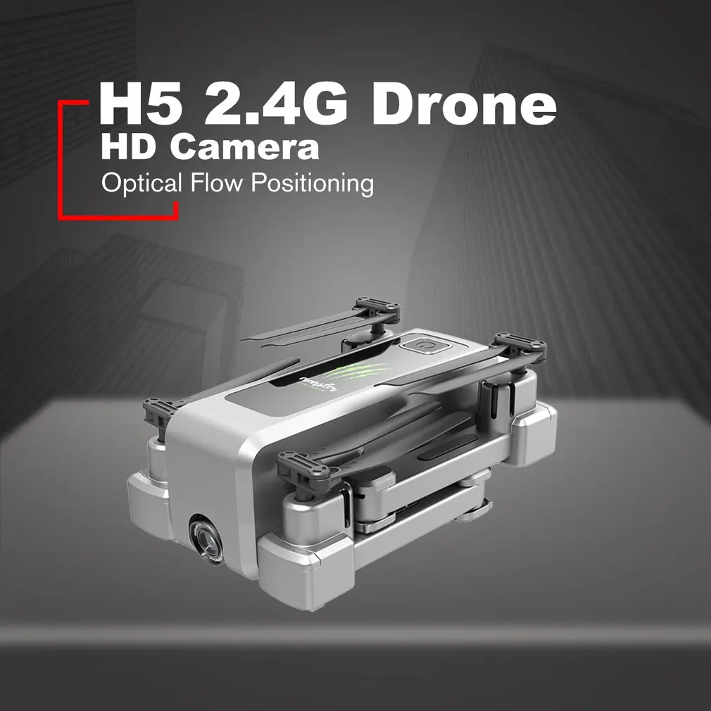 H5 2,4G складной Радиоуправляемый Дрон летательный аппарат 1080 P/4 K HD камера 90 градусов широкоугольный оптический поток позиционирования следуя за мной самолет игрушка