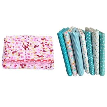 

14 Pcs 50cmx50cm Cotton Small Floral Plain Printed Cotton Fabric for Cloth Sewing Patchwork Quilting Handmade Diy Textiles (7 Pc