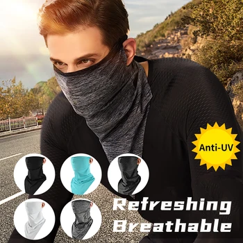 

Bandana Face Mask Ice Silk Sheer Scarf Half-face Neck Gaiter Hiking Headwear Multifunctional Cycling Unisex Reusable Mouth Mask