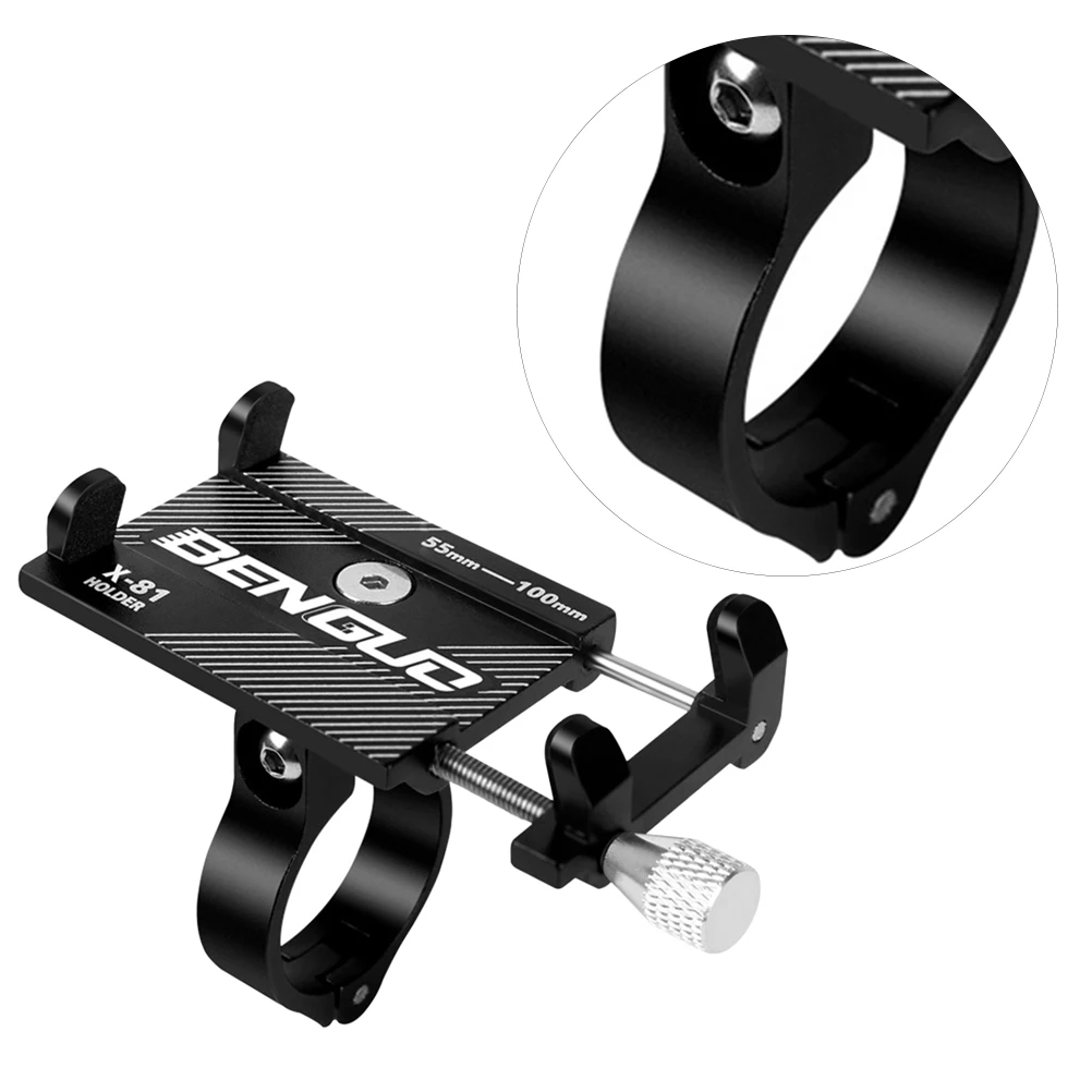 Phone Bracket Aluminum Alloy Easy to Install Light Weight Multiple Use Phone Bracket for Bicycle Road Bike