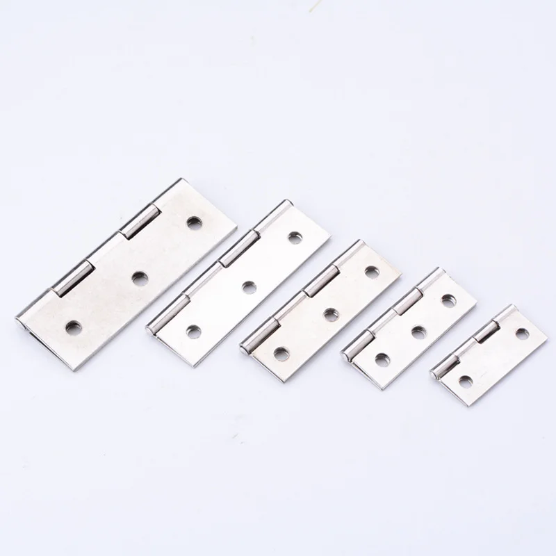 10 Pcs 1/1.5/2/2.5/3 Inch Stainless Steel Door Hinge Furniture Home Accessories Window Cabinet Jewelry Box