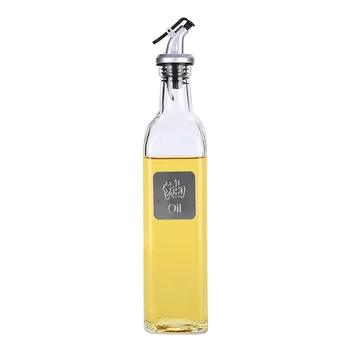 

500ML Oil Vinegar Sauce Wine Glass Bottle Oil Glass Dispenser with Lever-Release Snap Lids for Controlled Pouring