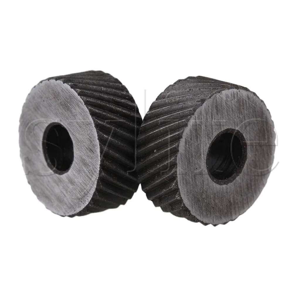 2PCS 1.5mm Pitch Diagonal Coarse 19mm OD Knurling Wheel Roller Tool Steel