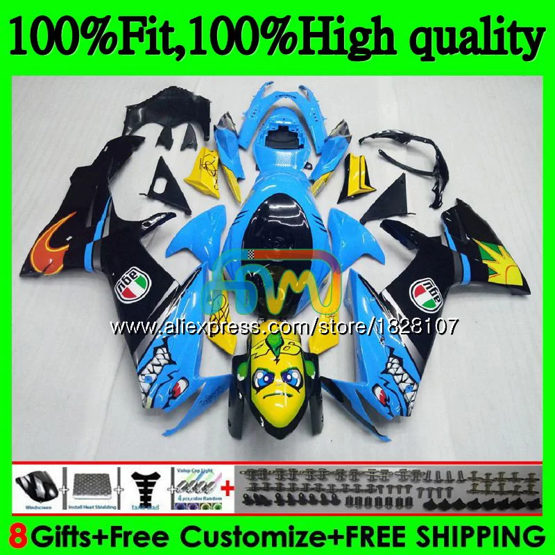 Инъекции для SUZUKI GSXR 600 750 GSXR750, возрастом 11, 12, 13, 14, 15, 39BS. 22 K11 GSXR600 2011 2012 2013 с акулой в синем обтекатель - Цвет: No. 1