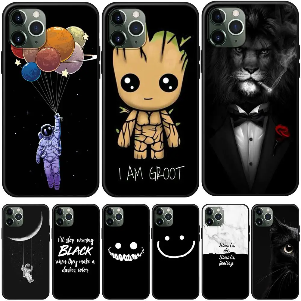 

Cartoon Lion Cat Groot Phone Case For iPhone 6 S 6S 7 8 Plus Case Silicone Soft TPU Cover Case For iPhone X XS MAX XR 11 Pro MAX