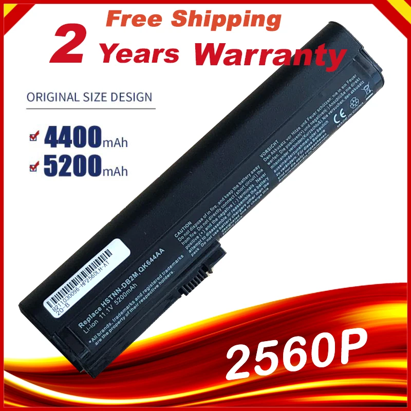 Ноутбук Батарея для hp EliteBook 2560p 2570 QK644AA QK645AA SX06 SX06XL SX09 HSTNN-C48C HSTNN-C49C HSTNN-DB2L HSTNN-I08C |