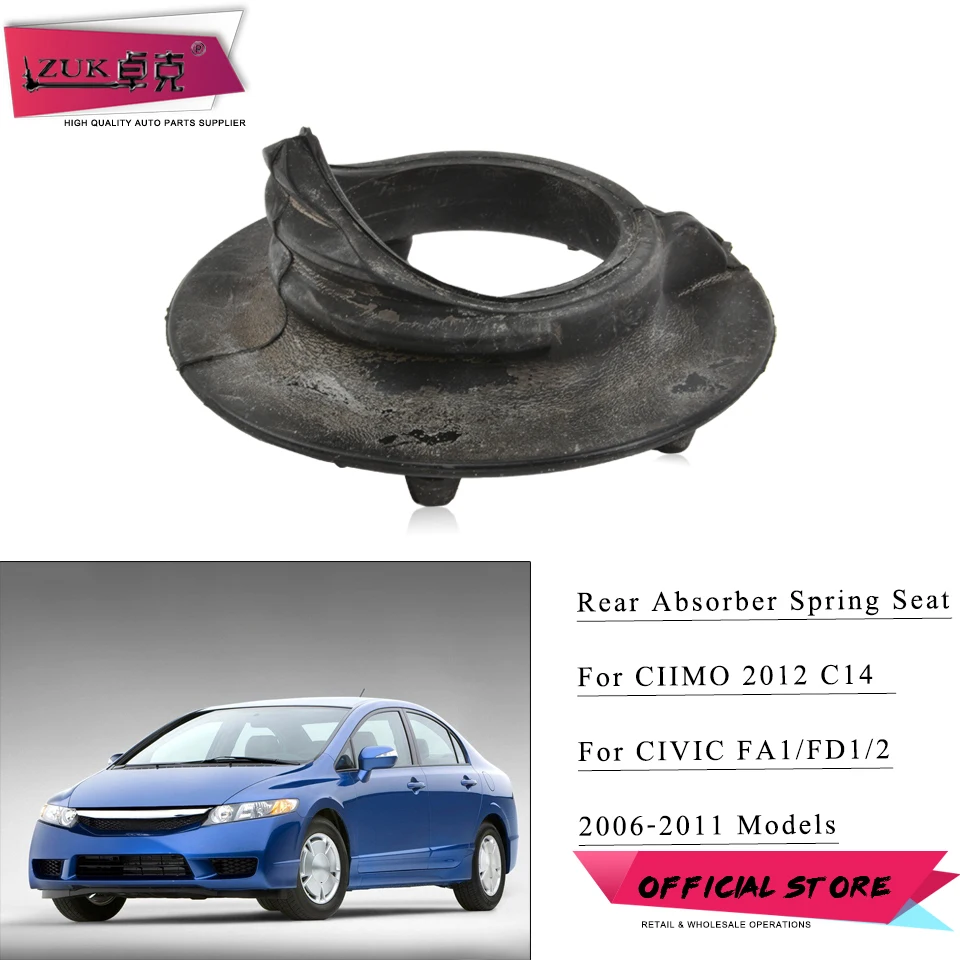 

ZUK Rear Suspension Shock Absorber Lower Rubber Spring Seat Pad For HONDA CIVIC 2006 2007 2008 2009 2010 2011 FA1 FD1 FD2 LH=RH