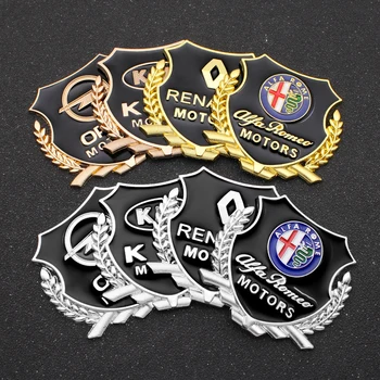 

2pcs 3D Metal Car Styling Sticker Emblem Badge Side Window Decals For Toyota BMW Audi VW Suzuki Skoda Peugeot Mitsubishi Citroen