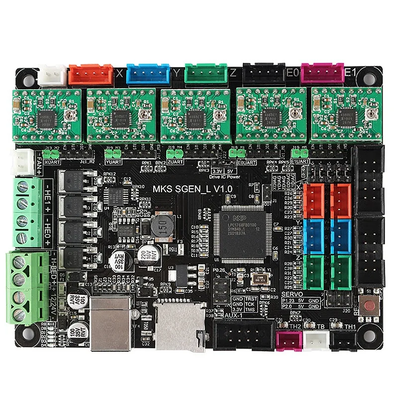 PPYY-3D аксессуары для материнской платы принтера MKS SGen-L+ A4988 комплект драйвера Reprap Marlin2.0