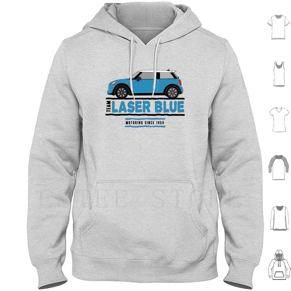 F56 Mini Team Laser Blue Hoodies F56 Mini Cooper Laser Blue Blue Laser Racing Motoring Motor R56