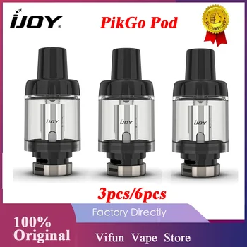 

3pcs/6pcs Original IJOY PikGo Pod 2ml Best For IJOY PikGo Kit & IJOY PikGo D18 Kit With 0.6ohm & 1.0ohm Inbuilt Coils E-cig Pod