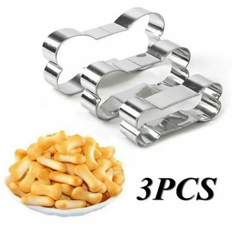 

3 Pcs Stainless Steel Biscuit Pastry Cookie Cutter Cake Decor Baking Mold Mould Tools