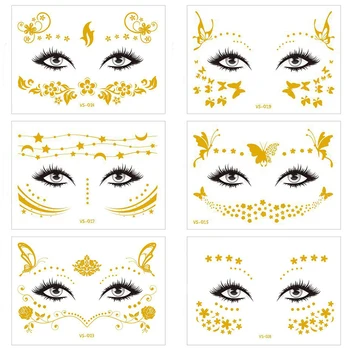 

15x10.5cm Waterproof hot metal Carnival Party European and American popular freckle face sticker