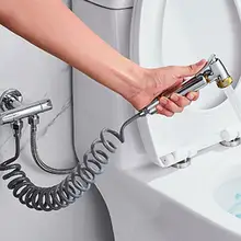 UK G1/2 "Bidets souples tuyau Tube ABS ressort Flexible tuyau de douche pour l'eau plomberie toilette Bidet pulvérisateur pistolet salle de bain accessoires
