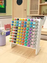 Boîte de rangement de marqueurs de bureau pour étudiants, boîte de papeterie à brosse, porte stylo d'apprentissage pour enfants, boîte aveugle, artefact de stylo