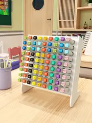 Boîte de rangement de marqueurs de bureau pour étudiants, boîte de papeterie à brosse, porte stylo d'apprentissage pour enfants, boîte aveugle, artefact de stylo 