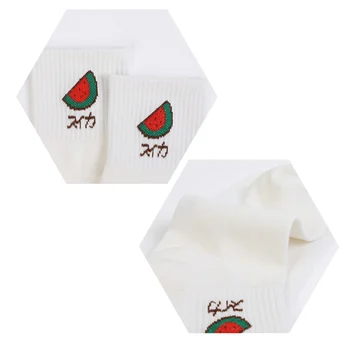 

New 2019 Fashion Women's Sock Autumn Winter Cotton Sweat-absorbent Tube funny Socks Warm Socks Fruit Socks