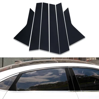 

6 PCS/Set High Quality PC Door Trim Piano Cover Kit Durable Black Pillar Posts Door Trim Covers For Honda CRV 2007-2011