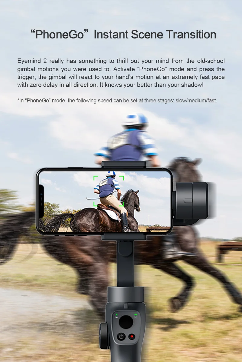Eyemind 2 смартфон ручной карданный 3-осевой Стабилизатор сумка Gopro пластина для iPhone Xiaomi samsung экшн Камера с подарками
