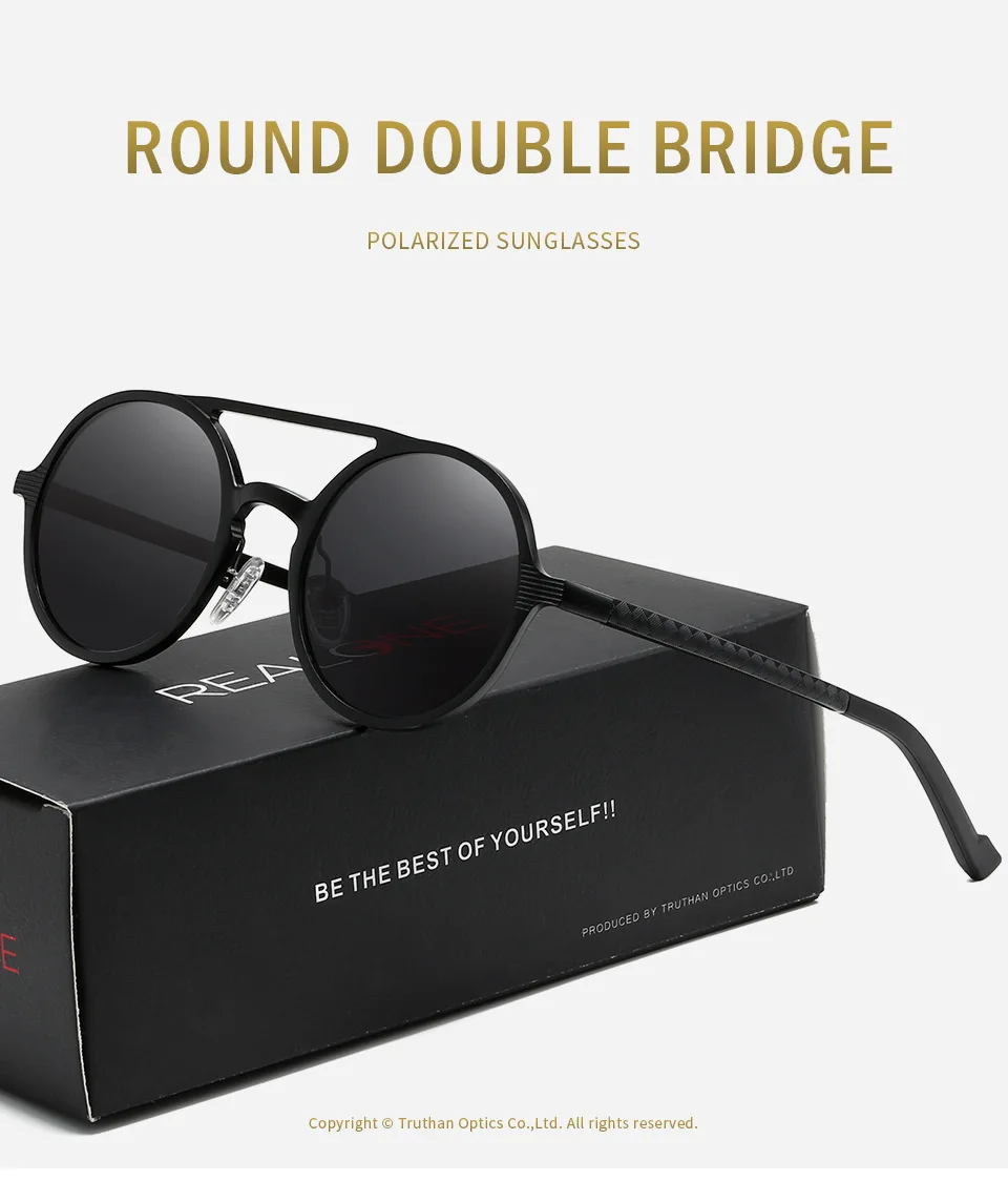 Double bridge polarized sunglasses Clearance