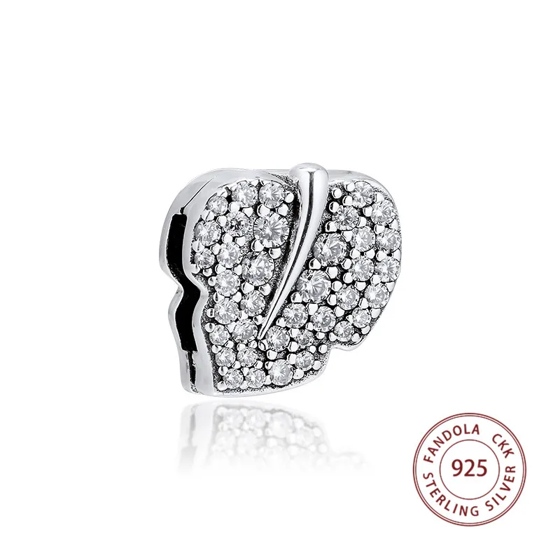 

Fit Pandora Bracelet Reflexions Sparkling Leaf Clip Charm 925 Sterling Silver Metal Beads Charms for Jewelry Making berloques