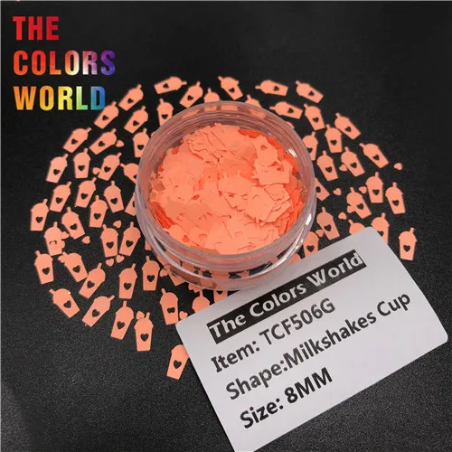 TCF506G 200g TCT-358 стакан для кофе стакан для молочного коктейля 8 мм неоновые матовые ногти блестки макияж тумблеры ремесла DIY праздничные декорации вечерние поставщик - Цвет: TCF506G 200g