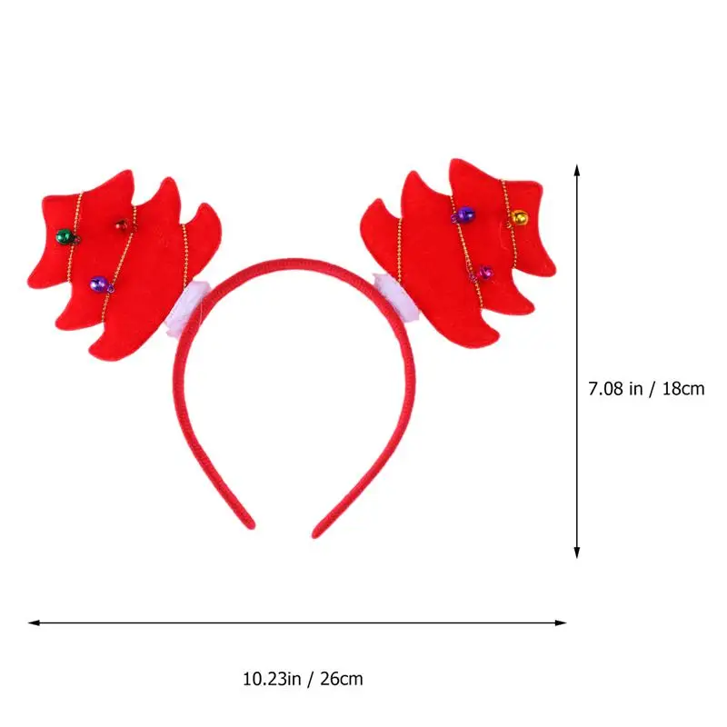 Рождественская повязка на голову, тканевый колокольчик, обернутый рождественской елкой, заколка для волос, аксессуар для волос, декоративный обруч на волосы головной убор для детей, девочек