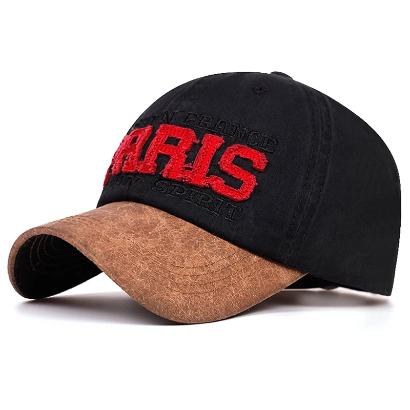 Fashion summer men's baseball cap PARIS embroidery wild hat cotton hip
