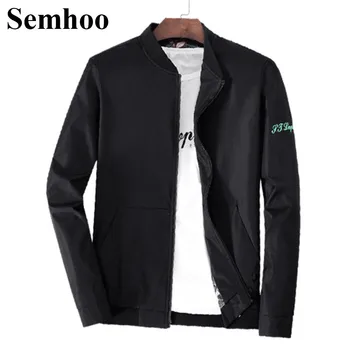 

2019 Spring And Autumn Men's Jacket Casual Simple Solid Color Slim Jacket Overwear Stand Collar Men's Plus Size M---5XL