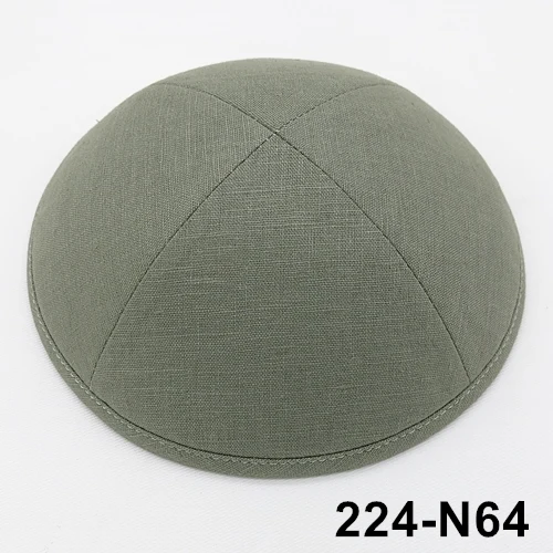 При покупке более 5 лотов(50 шт.) будет 10% скидка tkippot Kippa Linen KippahLine19cm Yarmulke Beanies JewishSkullies - Цвет: 224N64