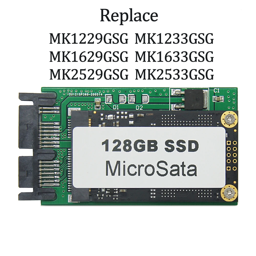 128GB 256G 512 GB MicroSata SSD Para HP 2740p 2730p 2540p IBM x300 x301 T400S T410S Substituir MK1229GSG MK1629GSG MK2529GSG 1.8