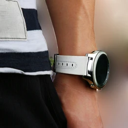 Спортивный силиконовый ремешок для samsung galaxy watch 42 мм для galaxy watch 46 мм Замена резины наручный браслет ремень 20 мм 22 мм