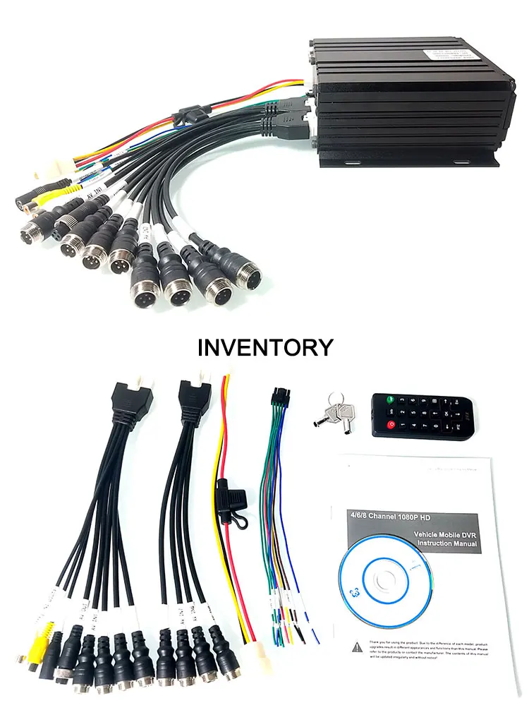 HYFMDVR 8CH 1080P sd-карта мобильный видеорегистратор для всех транспортных средств от оригинального производителя