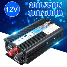 Горячий 5000W-3000 ватт солнечный инвертор постоянного тока 12 В к AC 220 В USB модифицированный синусоидальный конвертер автомобильный инвертор зарядное устройство адаптер