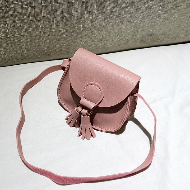 Новая детская маленькая сумка через плечо для девочек и женщин, Кожаная поясная сумка, женская сумка через плечо - Цвет: Розовый