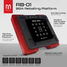 Martview RB-01 Reballing Stencil Tin Net Full Set for EMMC/EMCP/UFS BGA153/162/169/186/221/254 With Fixed Plate and Holder