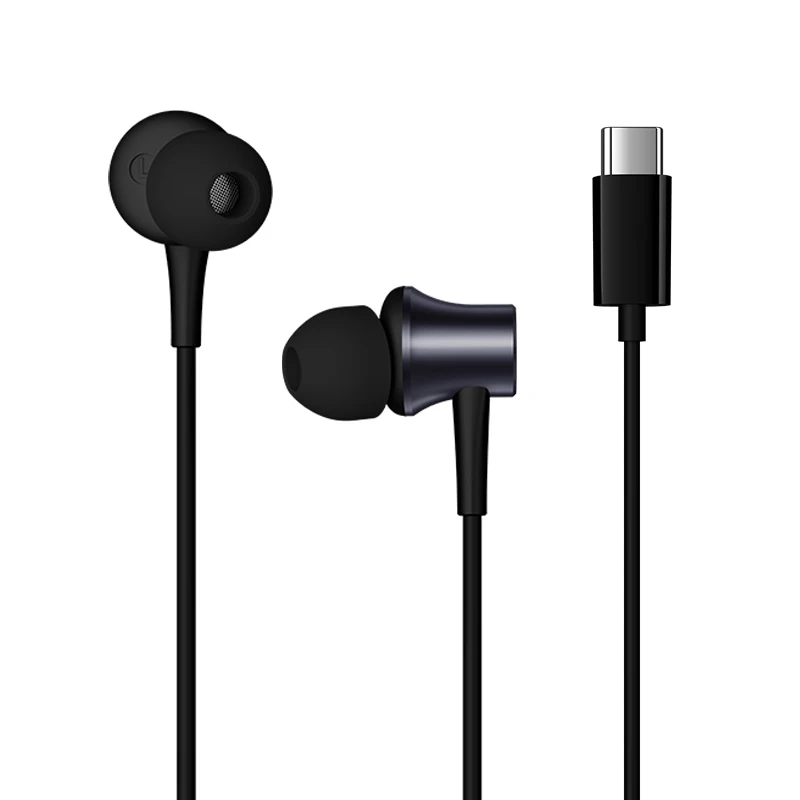 Новые оригинальные наушники Xiaomi Piston 3 type-C версии Наушники-вкладыши Xiaomi huawei usb type C гарнитура для mi8 mi5 5S redmi 4x - Цвет: black