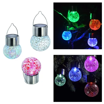 

1Pcs Solar Ball Hanging LED Lamp Light Garden Decorative Night Lights Chandelier Outdoor Color Changing Walkway Landscape