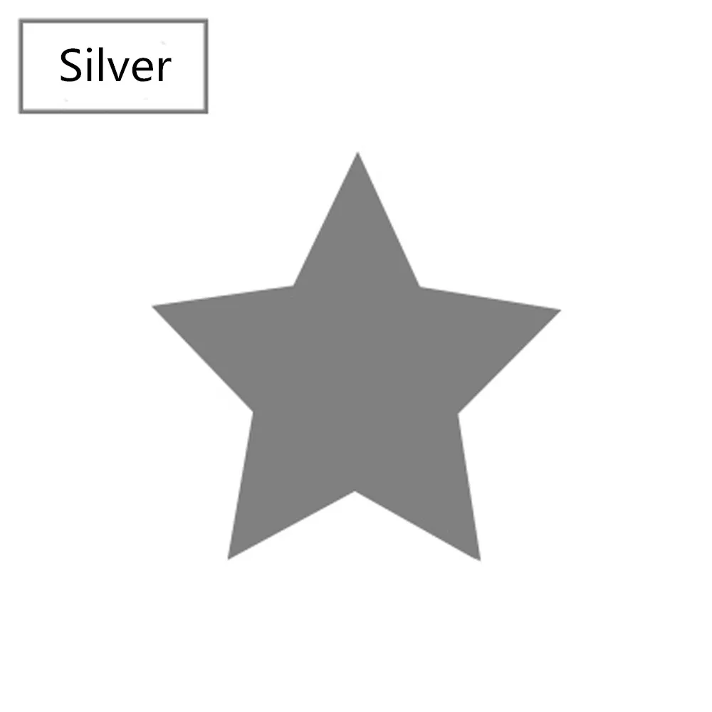 silver 39 шт./компл. с мультипликационным принтом «Звезда», настенные наклейки для детской комнаты домашний Декор маленький настенные наклейки со звездами Детские DIY ПВХ Искусство панно - Цвет: silver